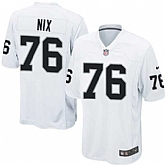 Nike Men & Women & Youth Raiders #76 Nix White Team Color Game Jersey,baseball caps,new era cap wholesale,wholesale hats